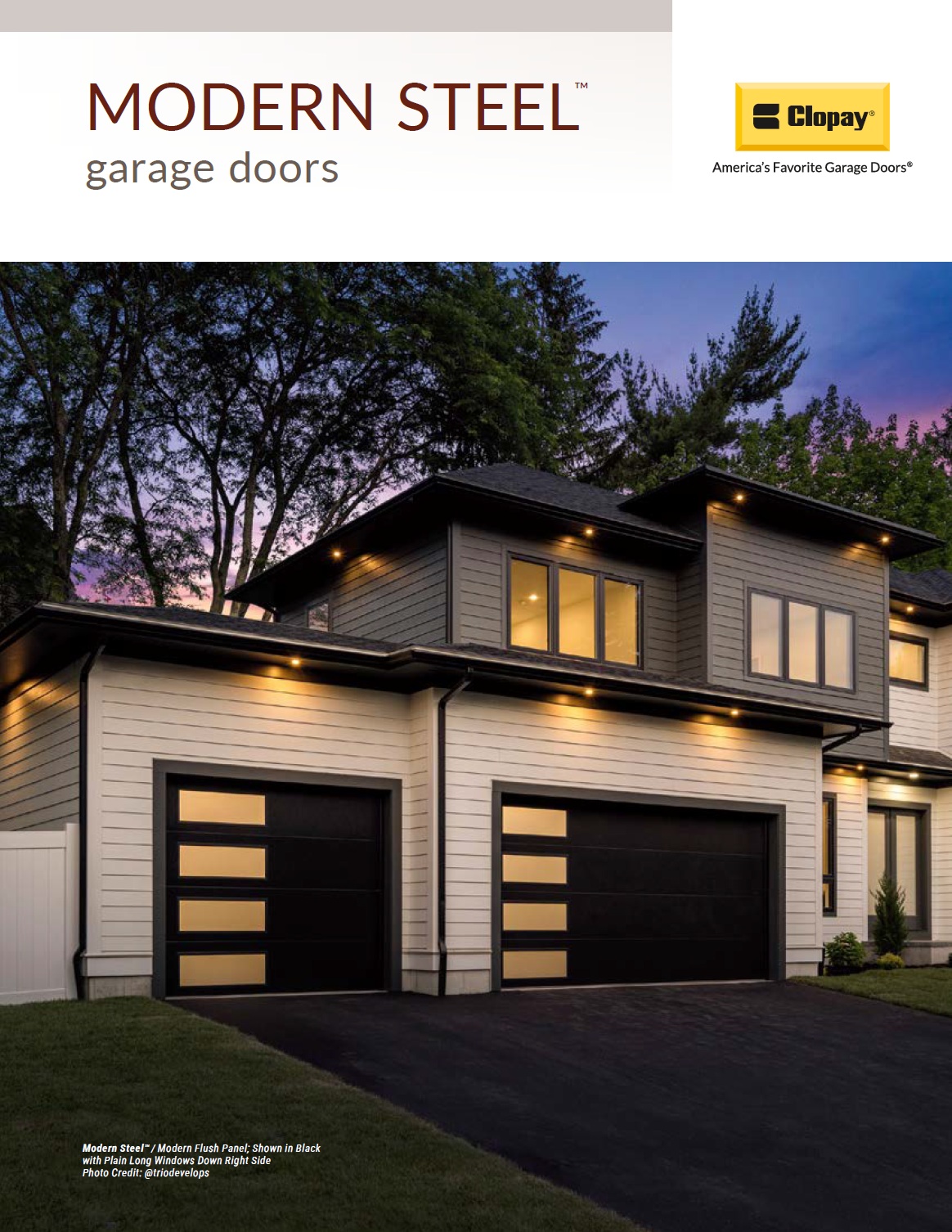 Hurricane Impact Window CLOPAY - RSDR MODERN STEEL BROCHURE 2025